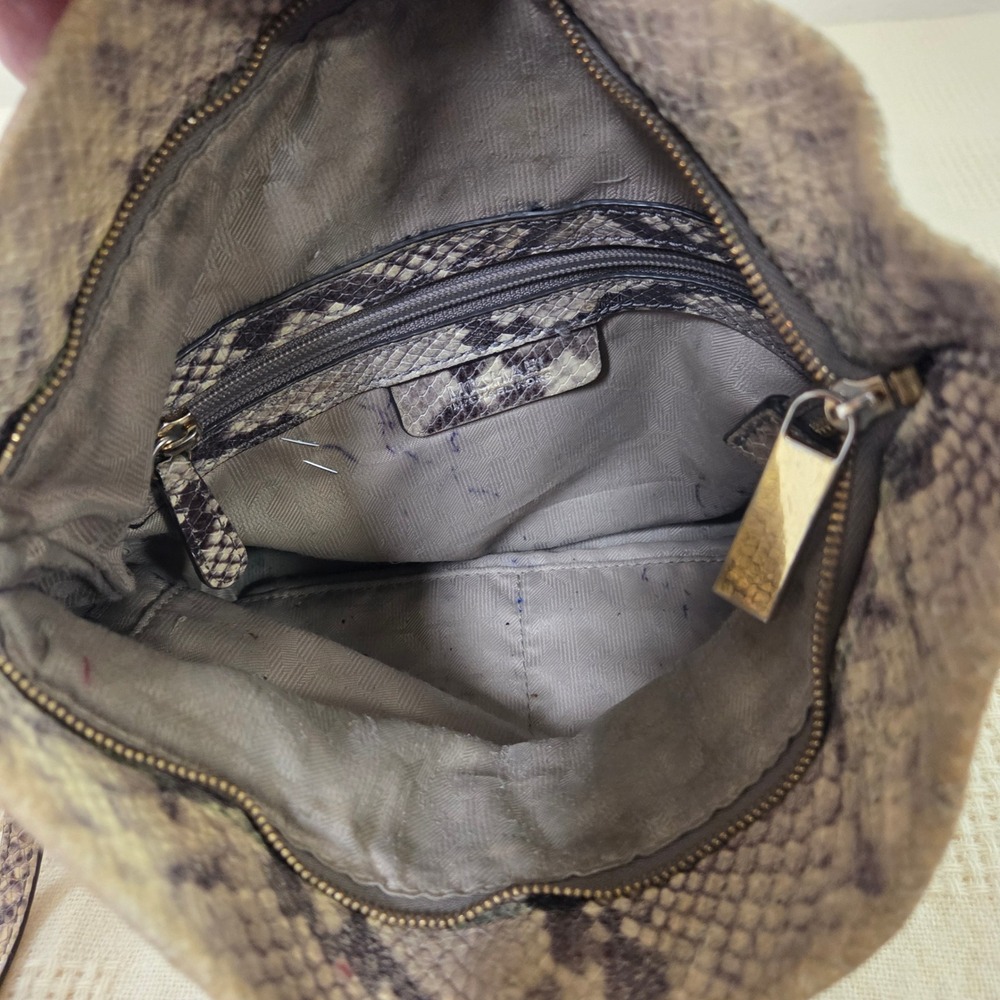 Michael Kors Python Embossed Leather Shoulder Bag… - image 8